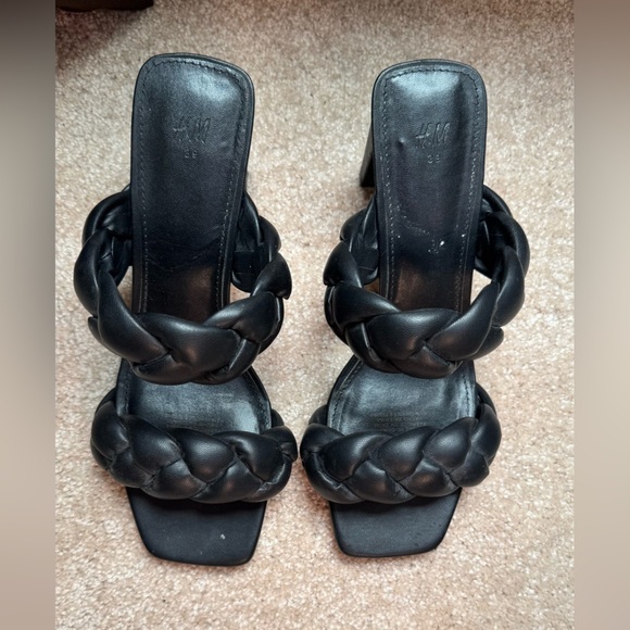 H&M Shoes - Elegant Black Braided Women's Sandals